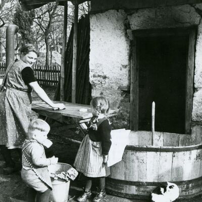 Waschtag um 1935