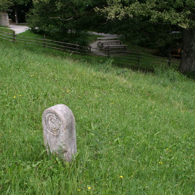 Stone marking historic boundary