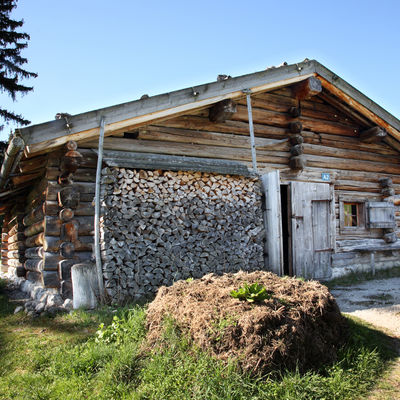 The «Brunnerkaser» building is a round-timber log cabin with shingle roof. The «Kaserstöckl» building was erected in 1507 as part of a cabin and so well preserved for more than 500 years because it was situated in the interior and therefore protected from the weather.