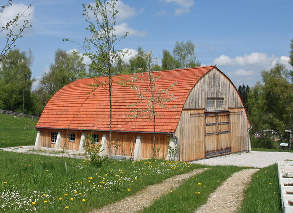 Systembauhalle aus Warngau mit Zollinger-Lamellendach