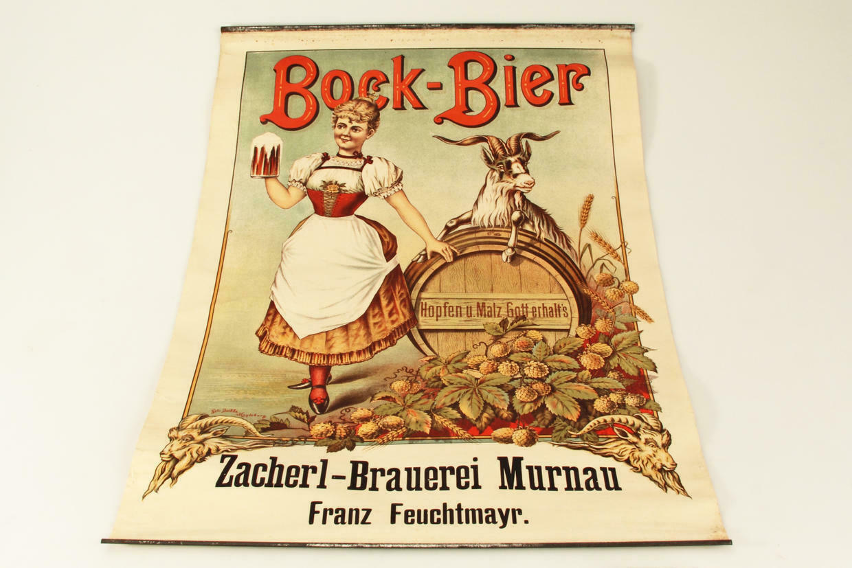 Werbeplakat der Zacherl-Brauerei Murnau um 1910